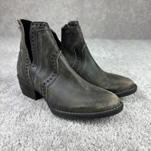 Very Volatile Cut Out Distressed‎ Western Ankle Boots Size 6.5 Boho Leather